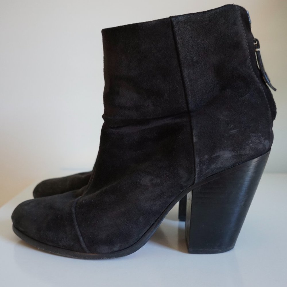 Rag & Bone Newbury Black Suede Booties Size EU 38.5